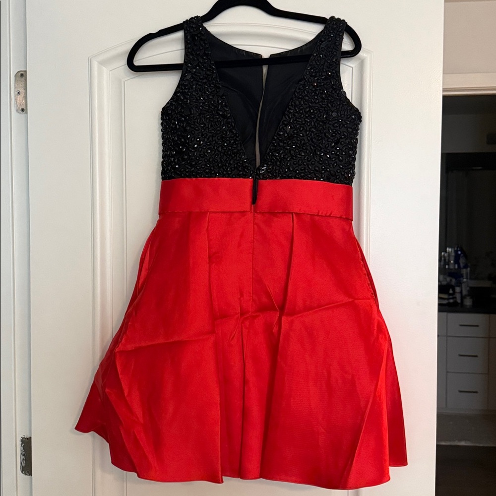 Jovani Black and Red Mini Dress - Picture 4 of 6